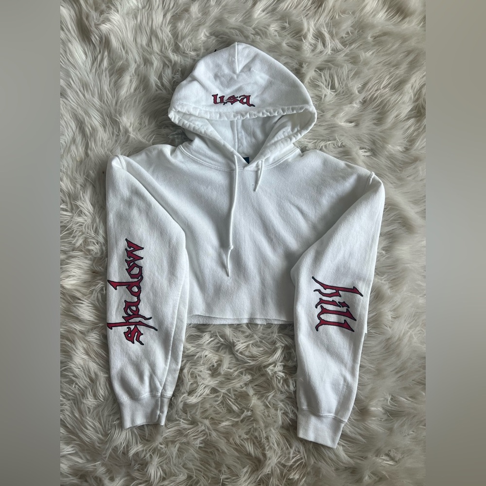 Cropped Shadow Hill Hoodie White